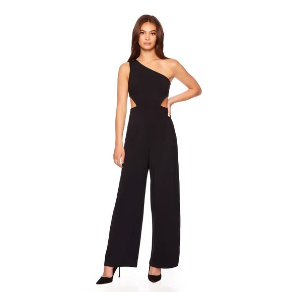Susana Monaco Pants - U-92. Susana Monaco One Arm Cut Out Jumpsuit Black